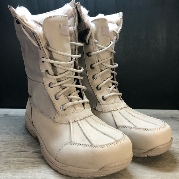 🚫 SOLD 🚫 UGG Butte Mono Waterproof Leather Boots Putty 1120979 - Picture 4 of 13